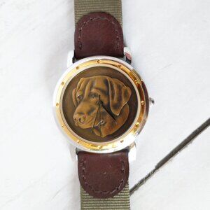 Franklin Mint Men’s Wristwatch 90s Unisex Labrador Retriever Sporting Companion